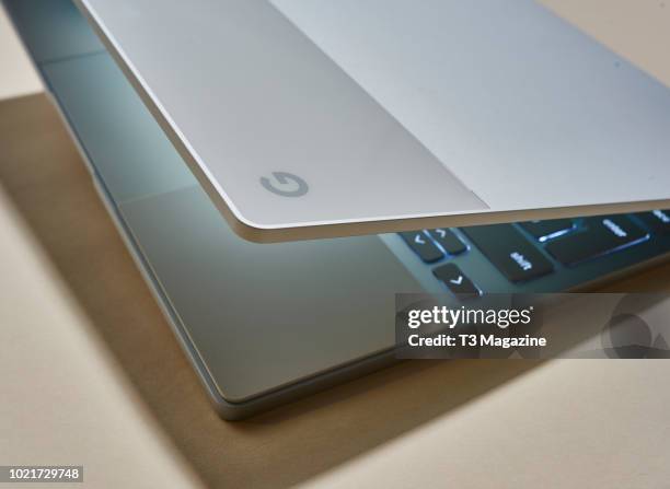 Detail of a Google Pixelbook laptop computer, taken on October 27, 2017.