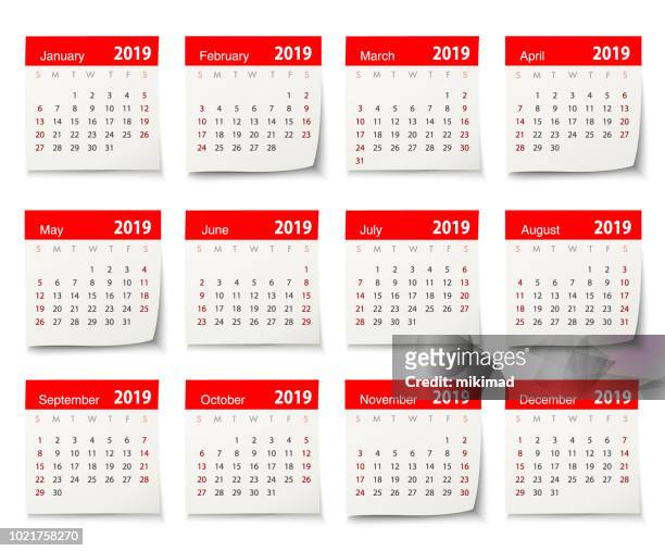 kalender 2019 - new year 2019 stock-grafiken, -clipart, -cartoons und -symbole