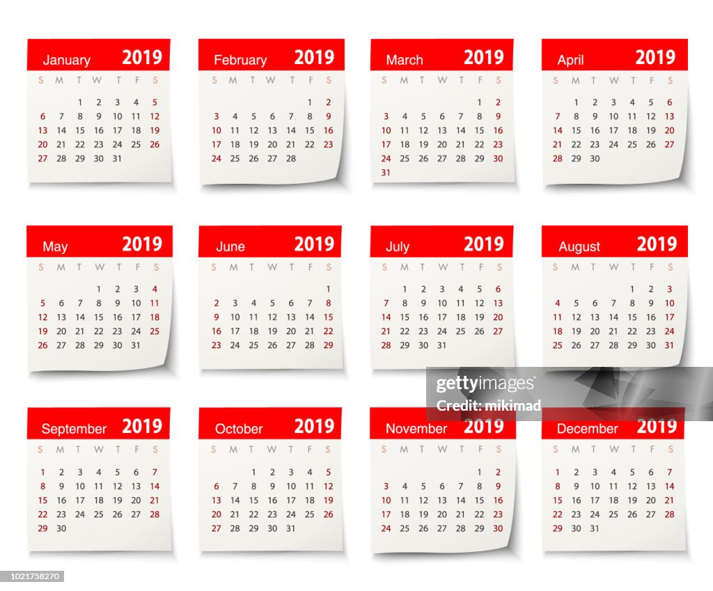 Calendar 2019