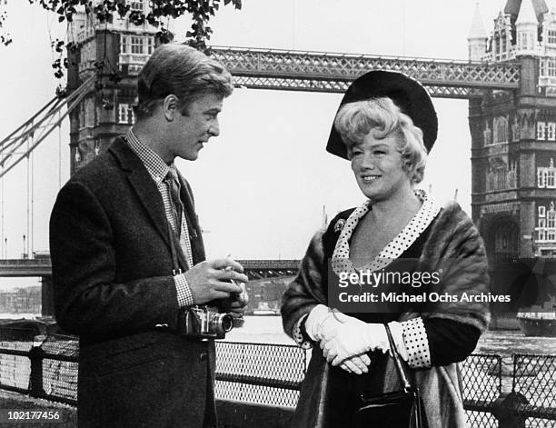 Actors Michael Caine and Shelley Winters in a scene from the movie 'Alfie' in 1965 in London, England.