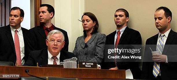 Rep. Joe Barton during the hearing of BP Chief Executive Tony Hayward before the Oversight and Investigations Subcommittee on "The Role Of BP In The...