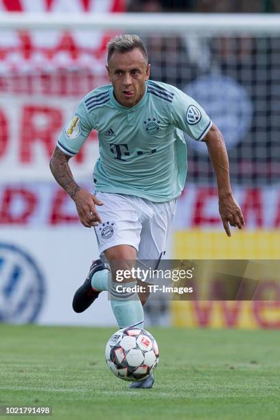 Rafinha of Bayern Muenchen controls the ball during the DFB Cup first round match between SV Drochtersen-Assel and Bayern Muenchen at Kehdinger...