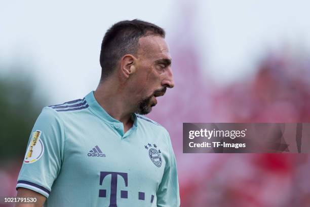 Franck Ribery of Bayern Muenchen looks on during the DFB Cup first round match between SV Drochtersen-Assel and Bayern Muenchen at Kehdinger Stadion...