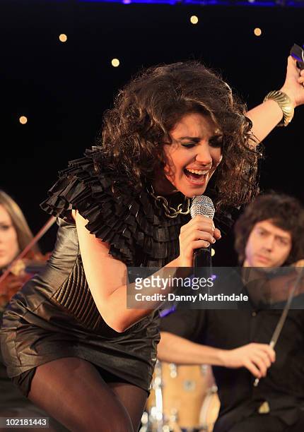Katie Melua performs at the Arqiva Commercial Radio Awards on June 17, 2010 in London, England.