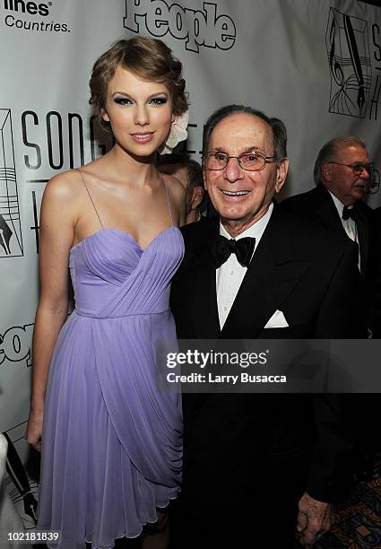 Taylor Swift and Hal David attends the 41st Annual Songwriters Hall of Fame Ceremony at The New York Marriott Marquis on June 17, 2010 in New York...