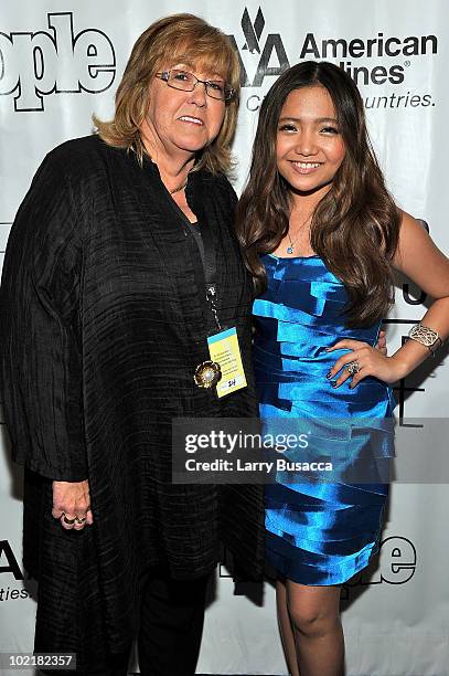 President of The Songwriters Hall of Fame, Linda Moran and singer Charice attend the 41st Annual Songwriters Hall of Fame Ceremony at The New York...