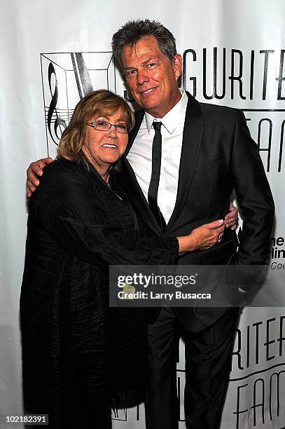 President of The Songwriters Hall of Fame, Linda Moran and David Foster attend the 41st Annual Songwriters Hall of Fame Ceremony at The New York...
