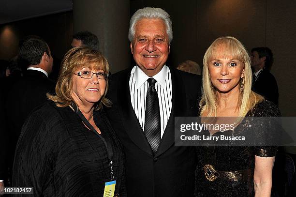 Linda Moran, Martin Bandier and Jackie DeShannon attend the 41st Annual Songwriters Hall of Fame Ceremony at The New York Marriott Marquis on June...