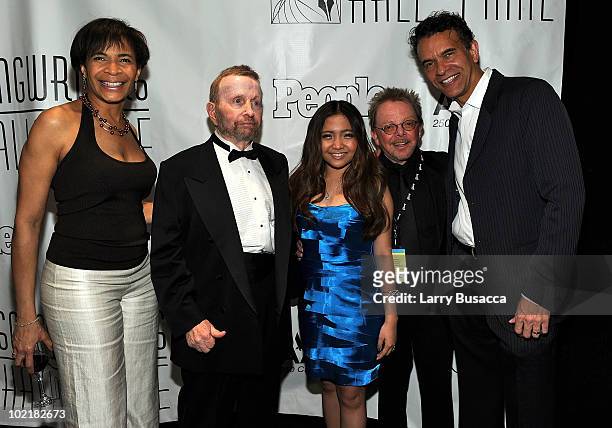 Allyson Tucker, Johnny Mandel, Charice, Paul Williams and Brian Stokes Mitchell attend the 41st Annual Songwriters Hall of Fame Ceremony at The New...