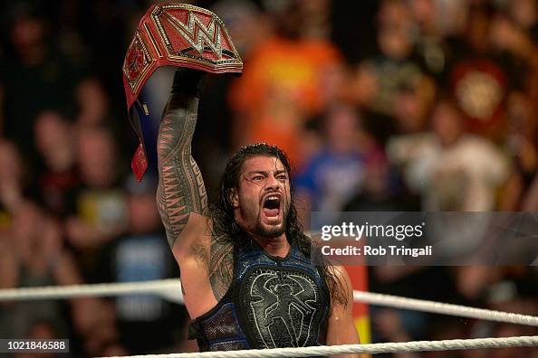 Roman Rays Roman Reigns entering the ring with his belt before Universal... Photo ...