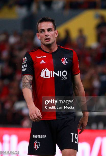 Octavio Rivero of Atlas reacts during the fifth round match between Atlas and Morelia as part of the Torneo Apertura 2018 Liga MX at Jalisco Stadium...