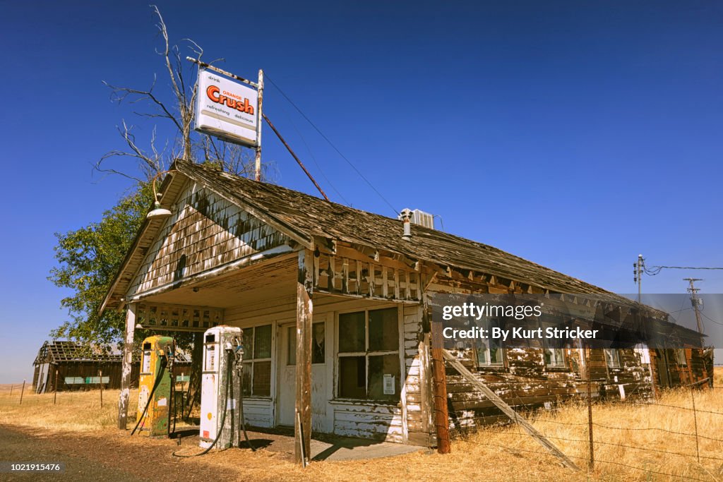 Old Abandoned Rural Gas Station