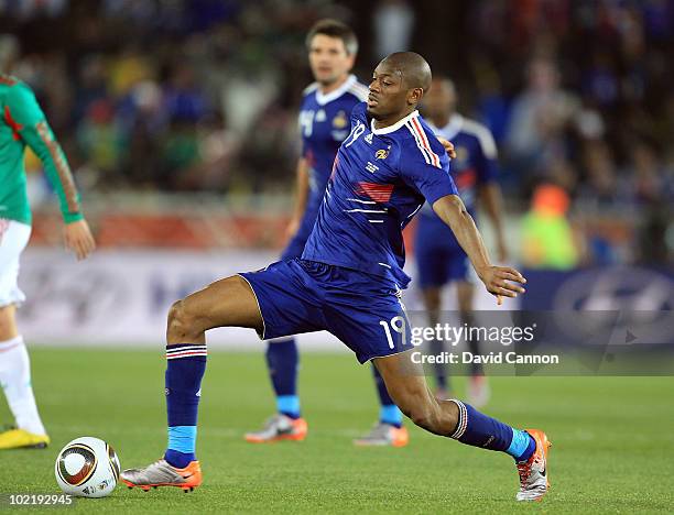 Abou Diaby of France during the 2010 FIFA World Cup South Africa Group A match between France and Mexico at the Peter Mokaba Stadium on June 17, 2010...