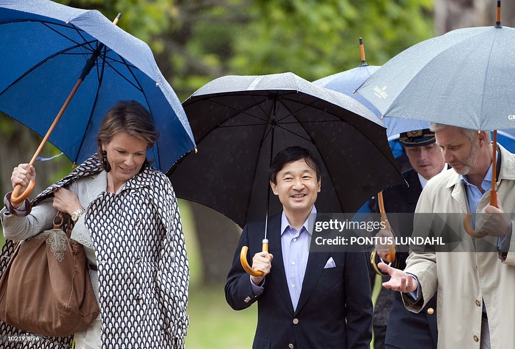 Crown Princess Mathilde of Belgium (left