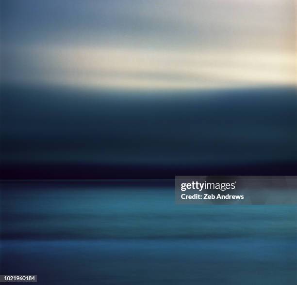 long exposure of a storm over the pacific ocean - seascape horizon bildbanksfoton och bilder