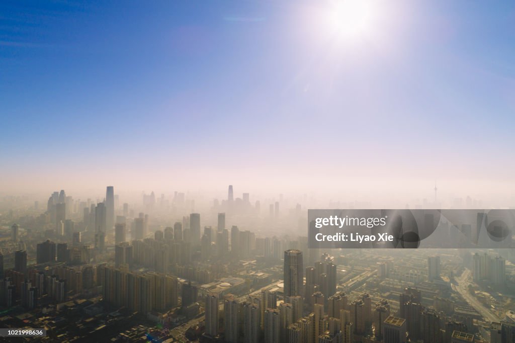 Aerial view of city