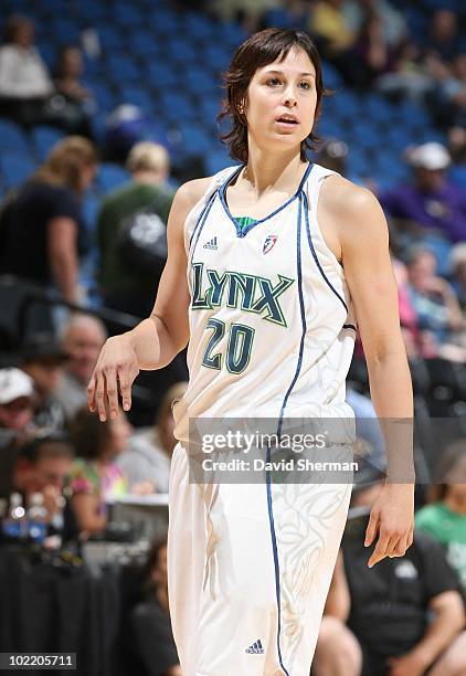 Nuria Martinez of the Minnesota Lynx during a WNBA game against the Indana Fever on June 6, 2010 at the Target Center in Minneapolis, Minnesota. NOTE...