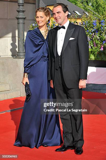 Prince Nikolaos and Ms. Tatiana Blatnik attends the Government Pre-Wedding Dinner for Crown Princess Victoria of Sweden and Daniel Westling at The...