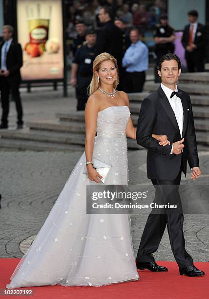 Princess Madeleine of Sweden and Prince Carl-Philip of Sweden attend the Government Gala Performance for the Wedding of Crown Princess Victoria of...