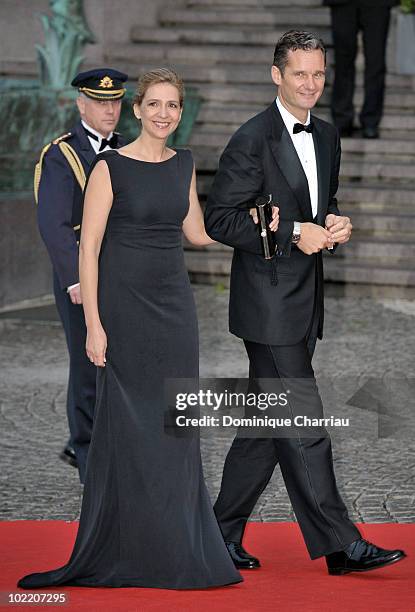 Princess Cristina of Spain and Iñaki Urdangarin attends the Government Gala Performance for the Wedding of Crown Princess Victoria of Sweden and...