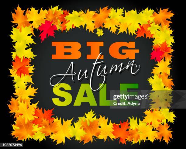 fall border - billboard uk stock illustrations