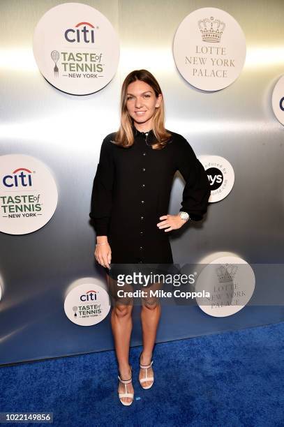 Tennis player Simona Halep attends the Citi Taste Of Tennis gala on August 23, 2018 in New York City.