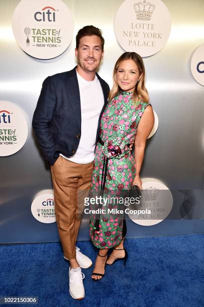 Landon Beard and actress Vanessa Ray attend the Citi Taste Of Tennis gala on August 23, 2018 in New York City.