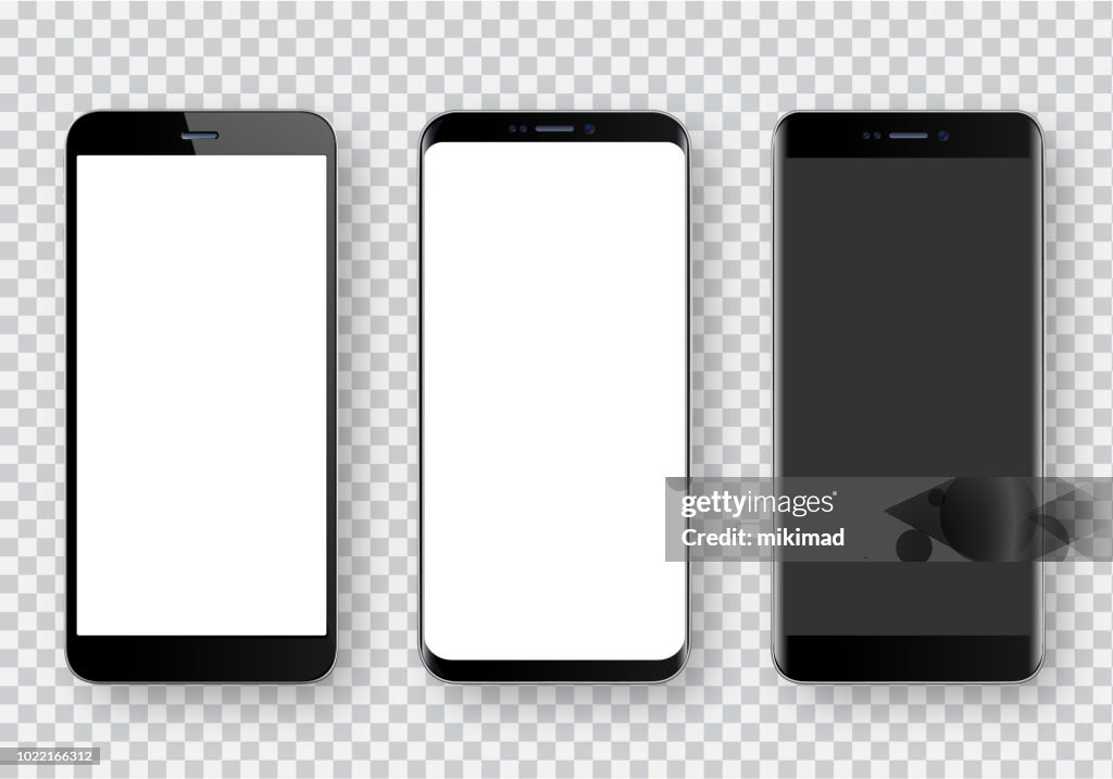 Smartphone, illustrazione vettoriale realistica