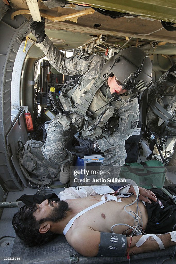 US Army Medevac Tends To The Wounded In Afghanistan