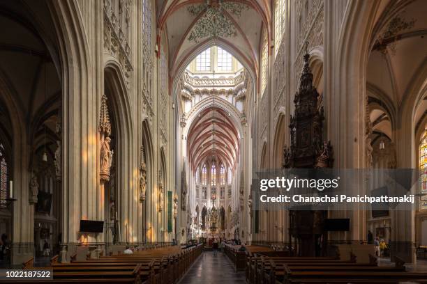 interior view of sint-janskathedraal in 's-hertogenbosch, netherlands - スヘルトーヘンボス ストックフォトと画像