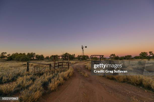 larapinta and namatjira drive, macdonnell ranges national park, alice springs, northern territory, australia - outback windmill bildbanksfoton och bilder