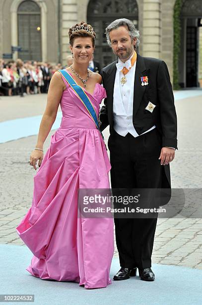 Princess Martha Louise of Norway and husband Mr Ari Behn attend the Wedding of Crown Princess Victoria of Sweden and Daniel Westling on June 19, 2010...