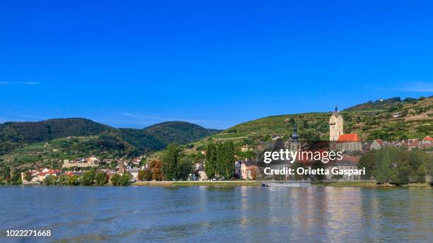 wachau valley, krems, stein an der donau (austria) - krems austria stock pictures, royalty-free photos & images