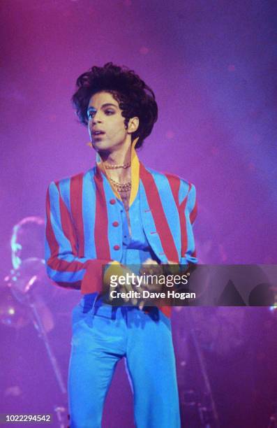 Prince performs onstage at Radio City Music Hall on March 24, 1993 in New York City.