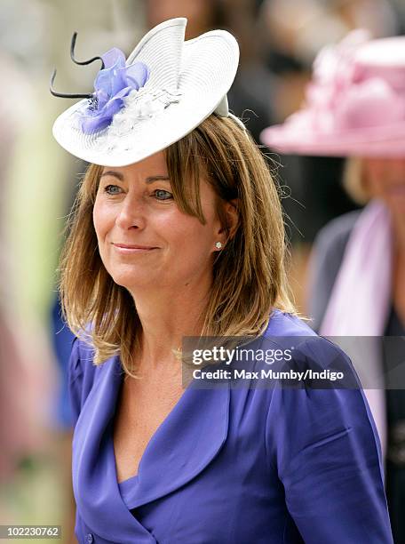 Carole Middleton, mother of Kate Middleton , attends day 5 of Royal Ascot at Ascot Racecourse on June 19, 2010 in Ascot, England.