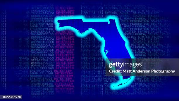 florida - state with malicious code - presidential election map stock pictures, royalty-free photos & images