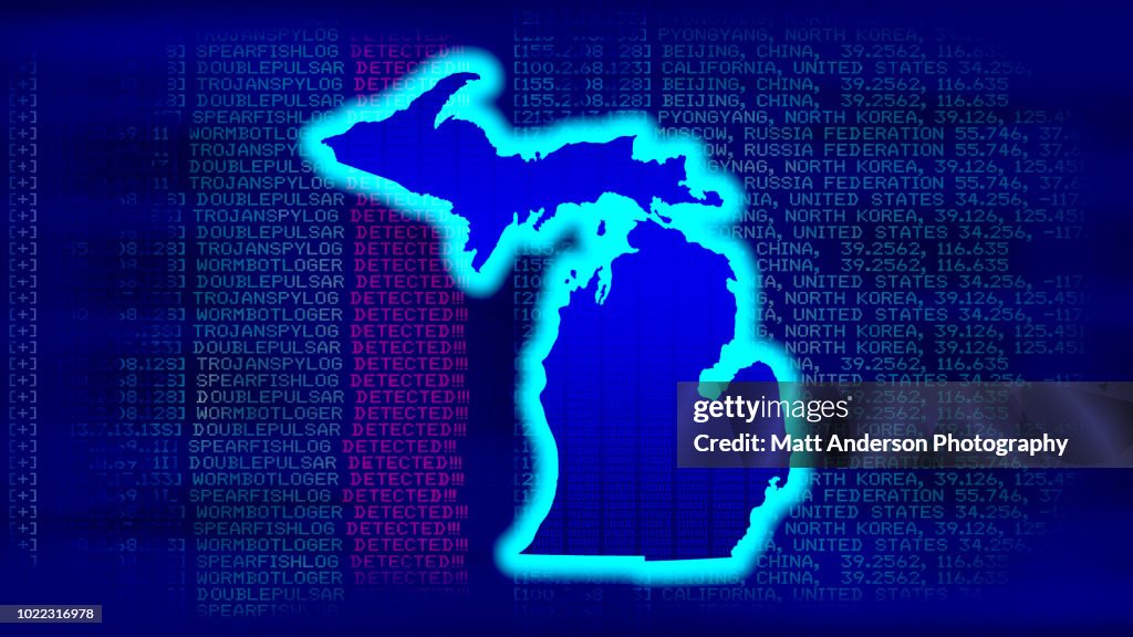 Michigan State Code Michigan State With Malicious Code High-Res Stock Photo - Getty Images