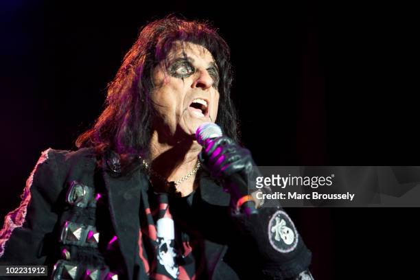 Alice Cooper performing on stage at Hellfest Festival on June 19, 2010 in Clisson, France.