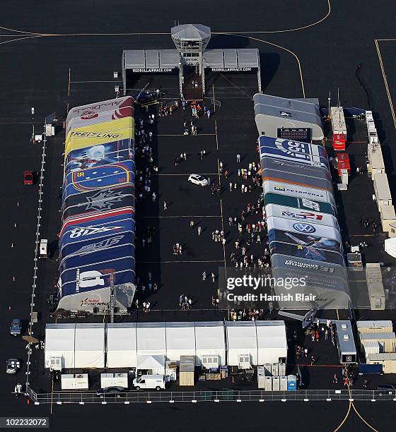 General view of the Race Airport during the Red Bull Air Race New York Qualifying Day on June 19, 2010 in New Jersey.