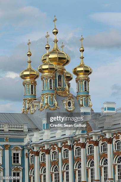 General view of the Catherine Palace before the Mariinsky Ball of Montblanc White Nights Festival at Catherine Palace on June 19, 2010 in Pushkin...