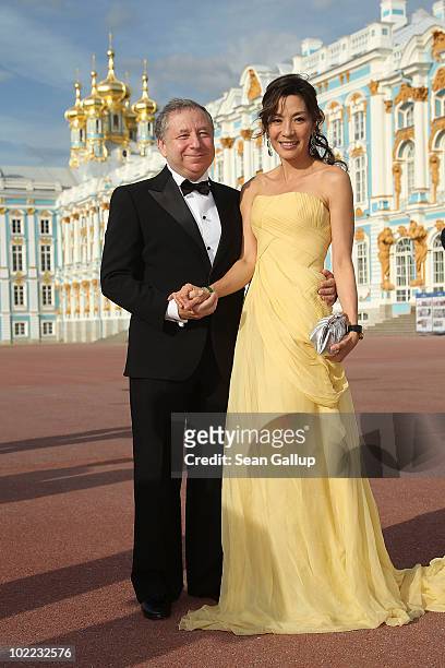 President Jean Todt and wife Michelle Yeoh attend the Mariinsky Ball of Montblanc White Nights Festival at Catherine Palace on June 19, 2010 in...