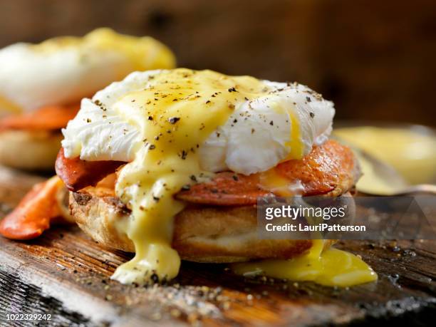 lobster eggs benedict - eggs benedict stock pictures, royalty-free photos & images