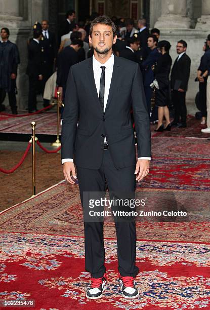Marco Belinelli attend the Dolce & Gabbana "20 Years of Menswear" during Milan Fashion Week Spring/Summer 2011 on June 19, 2010 in Milan, Italy.