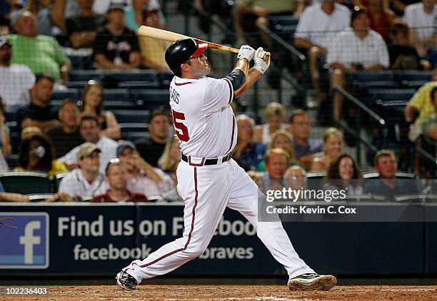 Troy Glaus of the Atlanta Braves hits a walk-off homer in the ninth inning to give the Braves a 5-4 win over the Kansas City Royals at Turner Field...