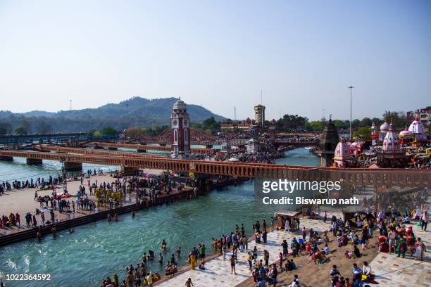 har-ki-pauri ghat - haridwar stock pictures, royalty-free photos & images