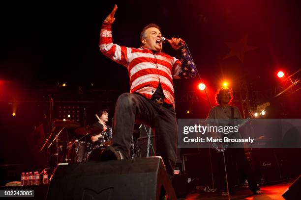 Jello Biafra and The Guantanamo School Of Medicine performing on stage at Hellfest Festival on June 19, 2010 in Clisson, France.