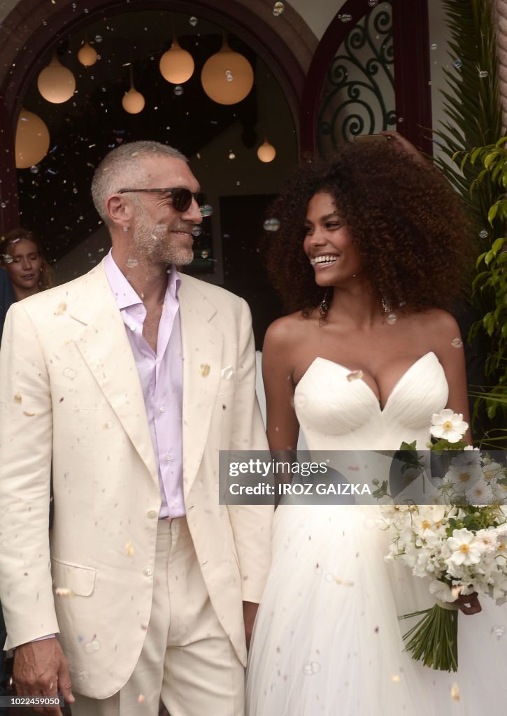 TOPSHOT-FRANCE-CELEBS-MARRIAGE