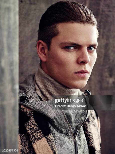 Actor Alex Høgh Andersen is photographed on July 25, 2017 for Vulken magazine in Los Angeles, California.