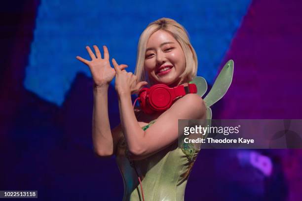 Soda from Korea performs on stage during the ICBC e-Sports & Music Festival Hong Kong on August 24, 2018 in Hong Kong, Hong Kong.