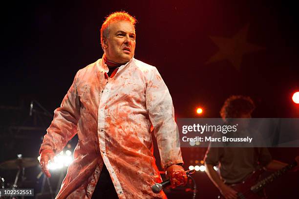 Jello Biafra and The Guantanamo School Of Medicine performing on stage at Hellfest Festival on June 19, 2010 in Clisson, France.